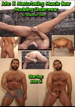 John X Masturbating Muscle Bear Modeling Underwear